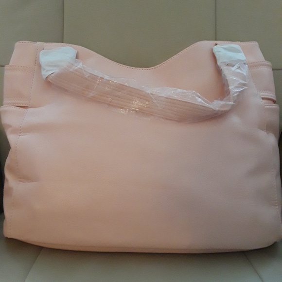 JustFab Cream Pink Handbag - Picture 3 of 5